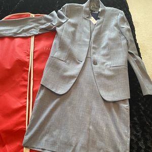 NWT Talbots dress suit. Gorgeous light blue/gray color.